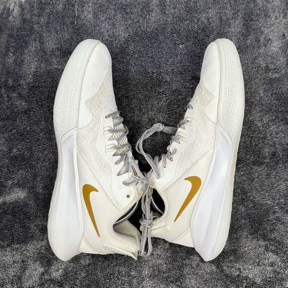 Men\'s Nike Mamba Fury Sneakers Shoes White Metallic Gold Size 8.5 main image 9